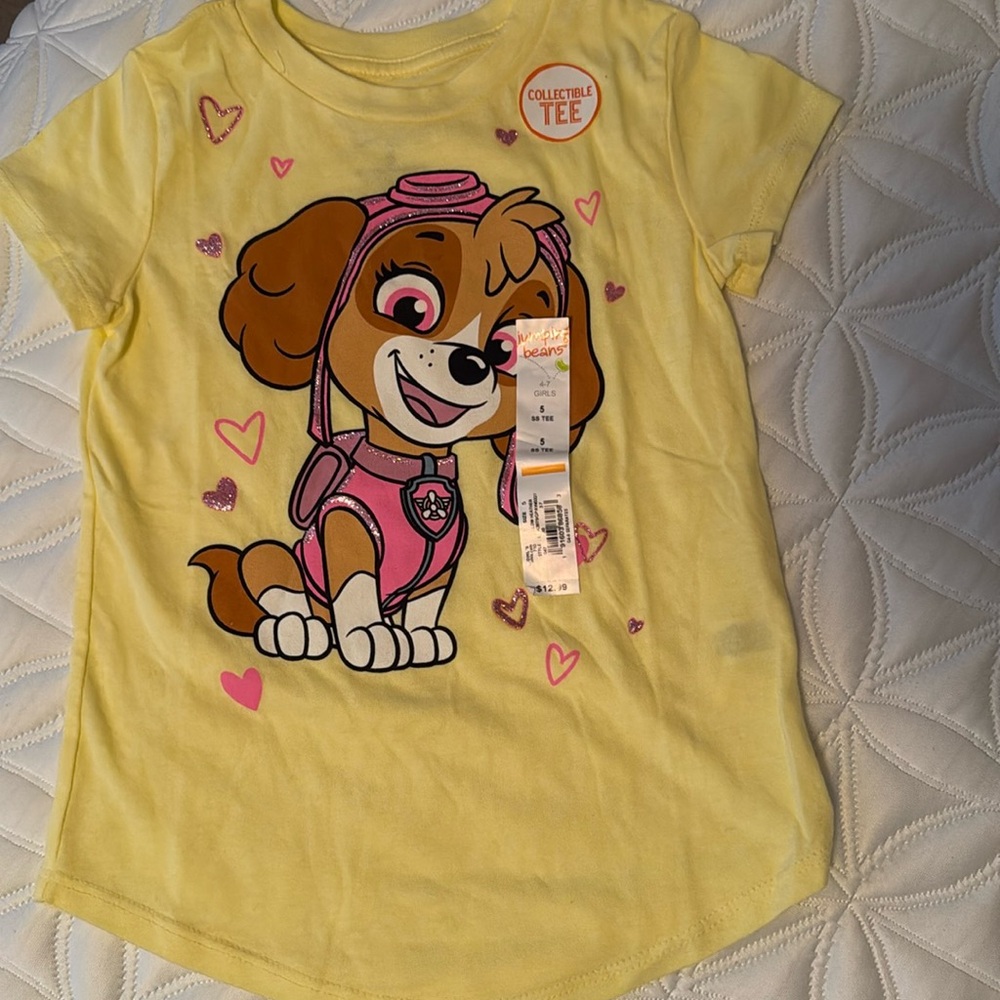Jumping Beans X Paw Patrol Toddler Girls Short Sleeve 
5  Skye T-shirt yellow